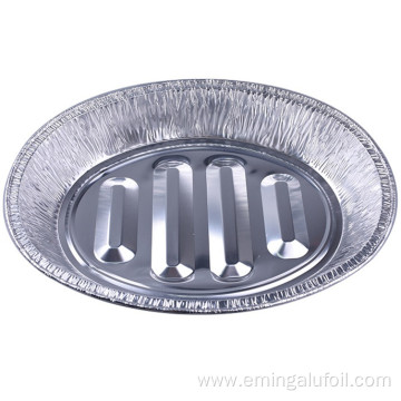 Oval turkey foil pan for food cooking